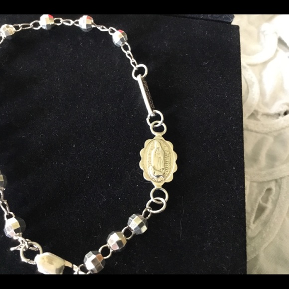 **GIFTED** Silver Rosary Bracelet - Picture 3 of 5